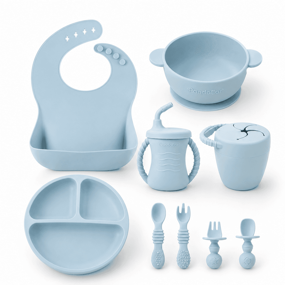 Silicone Baby Feeding Set – Blue