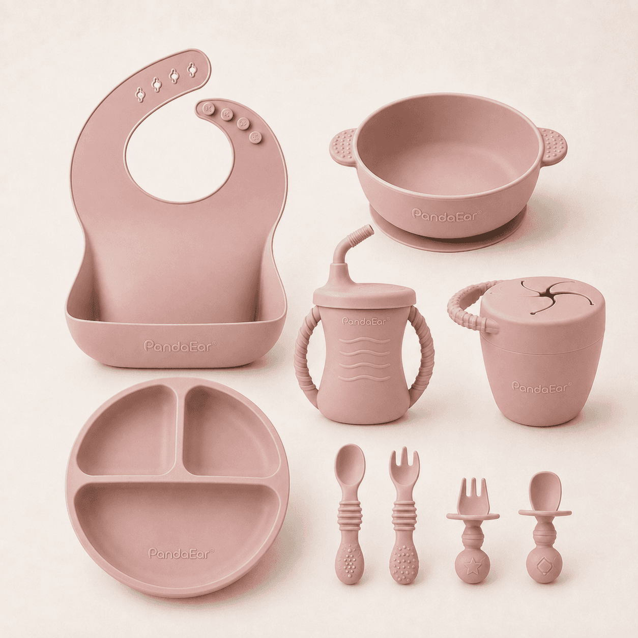 Silicone Baby Feeding Set – Blush