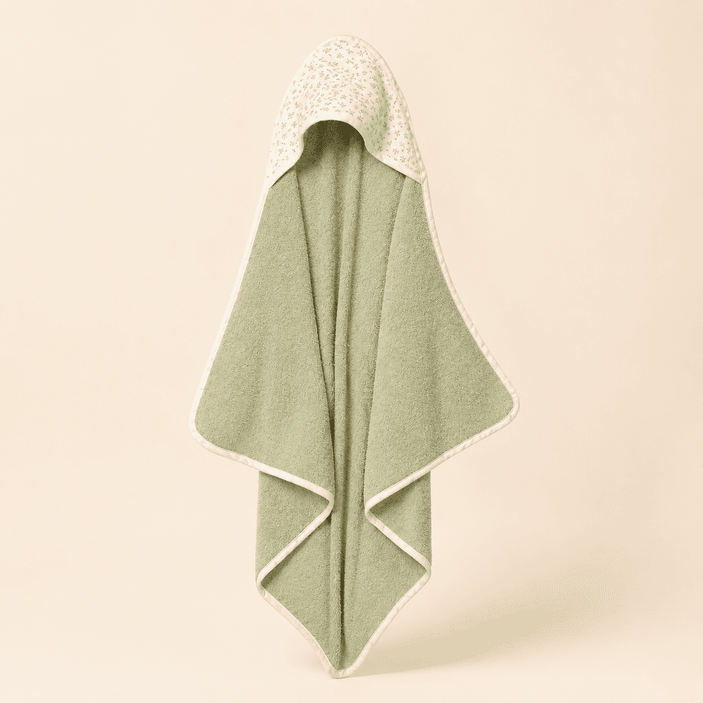 Hooded Bath Cape – Blueberry Leaves