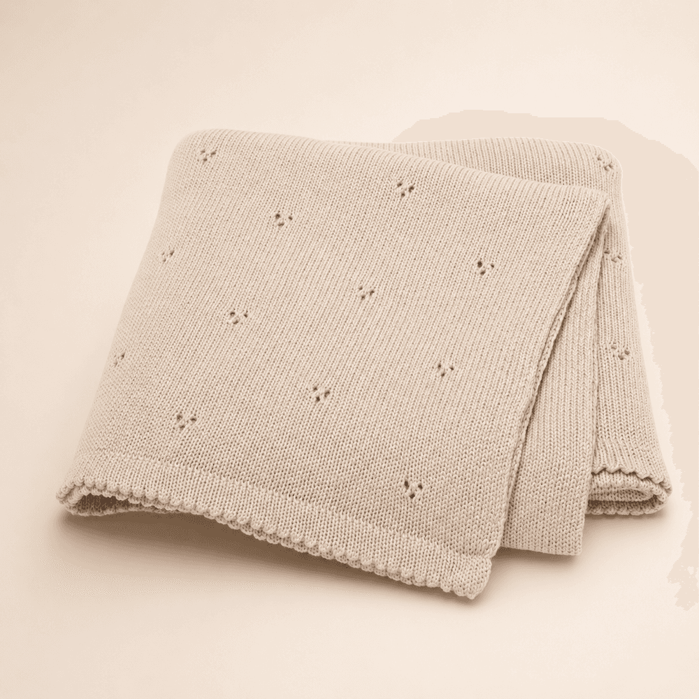 Pointelle Knit Baby Blanket