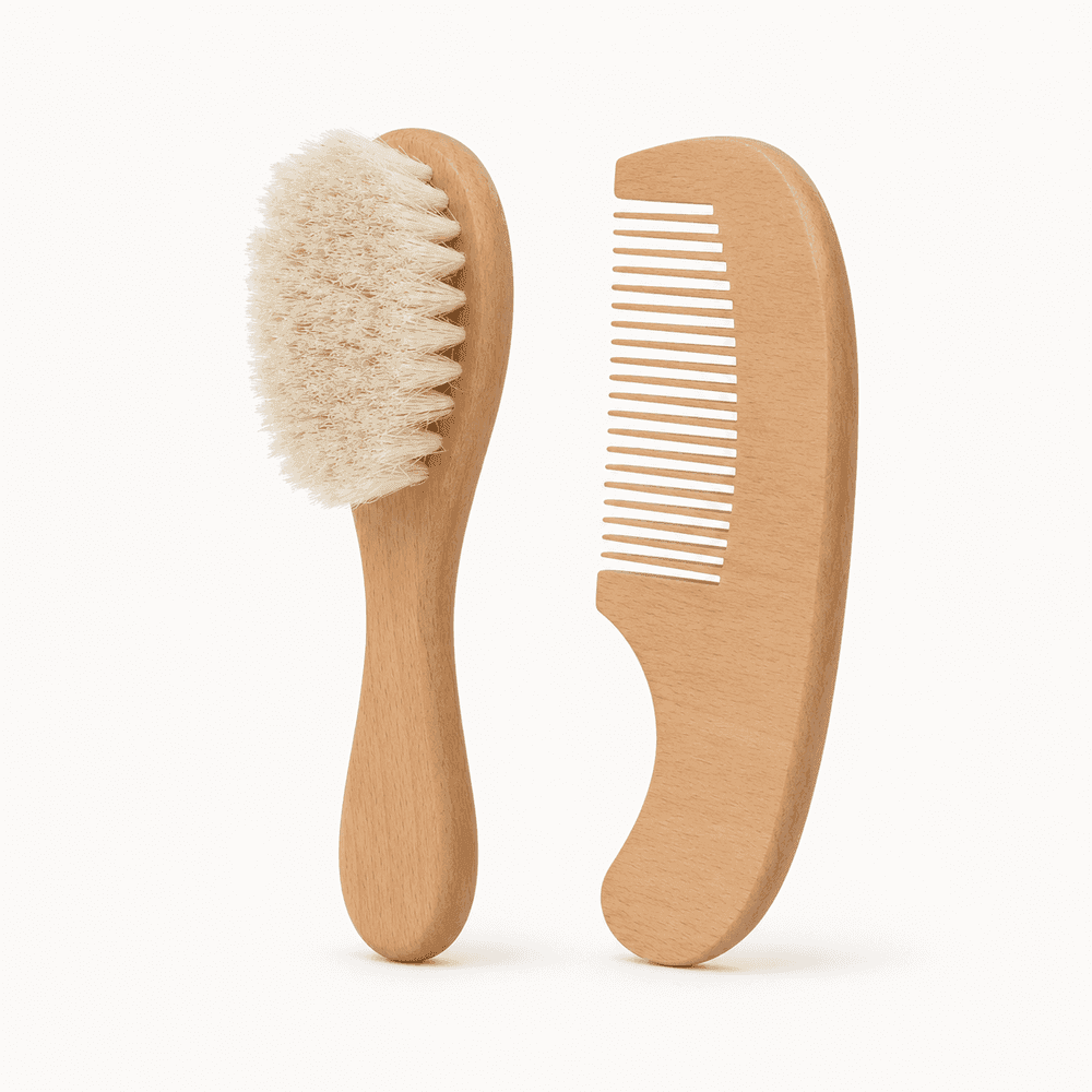 Wooden Baby Brush & Comb Set