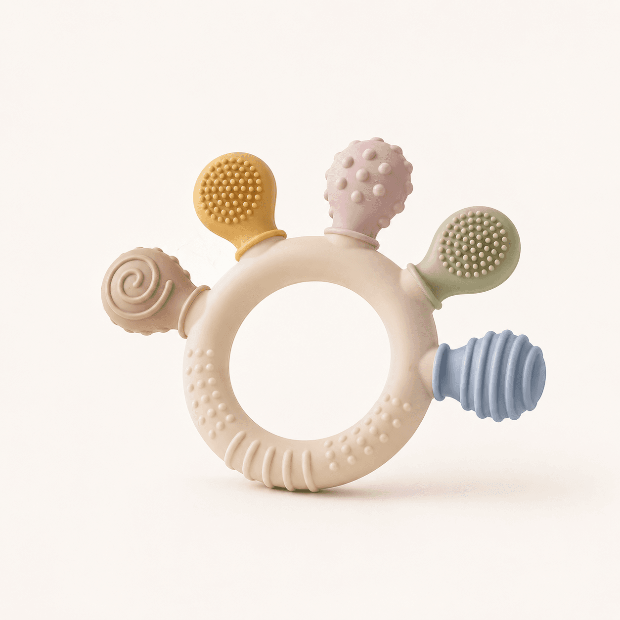Silicone Teether Ring – Pastel