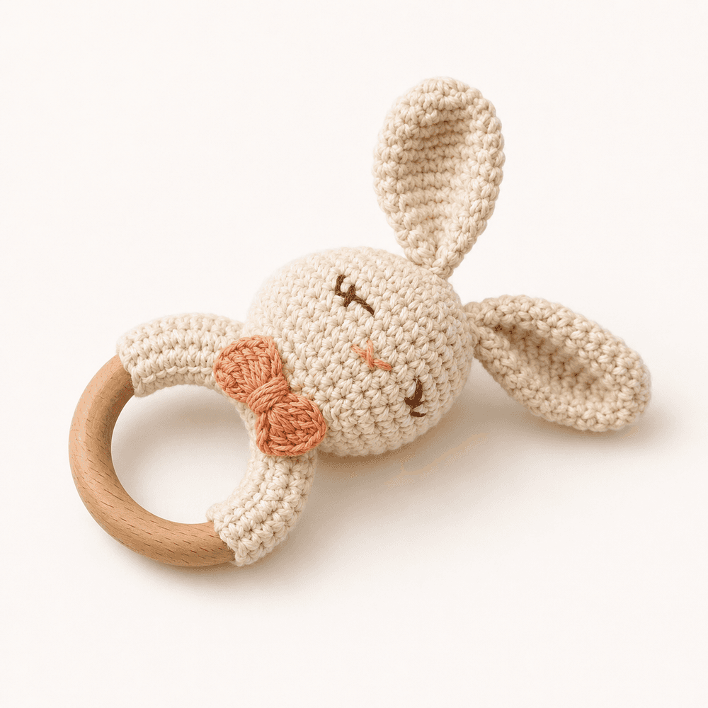 Crochet Bunny Rattle & Teether