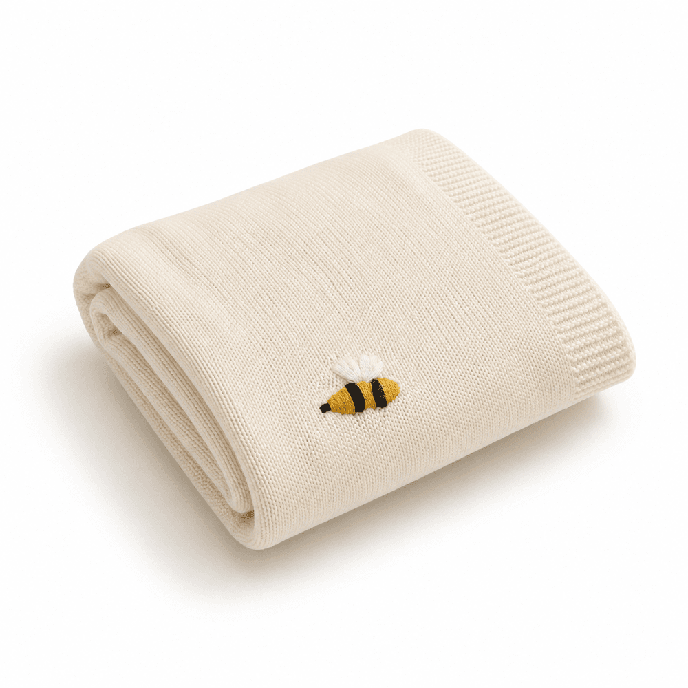 Knitted Baby Blanket – Bee