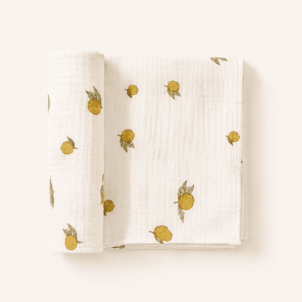 Muslin Swaddle Blanket – Lemon