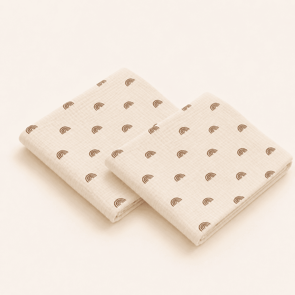 Muslin Swaddle Set – Rainbow (2 pcs)